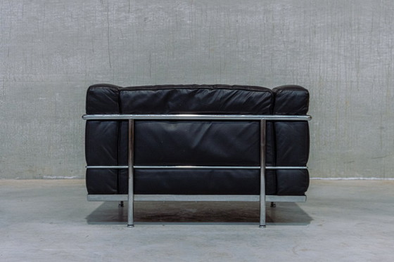 Image 1 of vintage 1980s original cassina Lc3 grand confort 1 seater