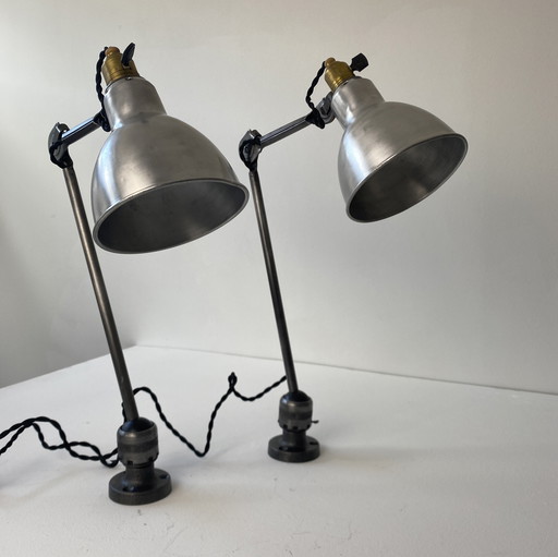 PAIR OF OLD "GRAS RAVEL" INDUSTRIAL SCONCES N° 304