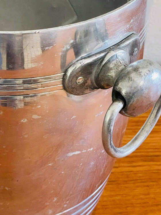Vintage Verzilverde Champagnekoeler, Moet & Chandon, door Argit – Tafelaccessoires, Metal (photo 10 of 20)