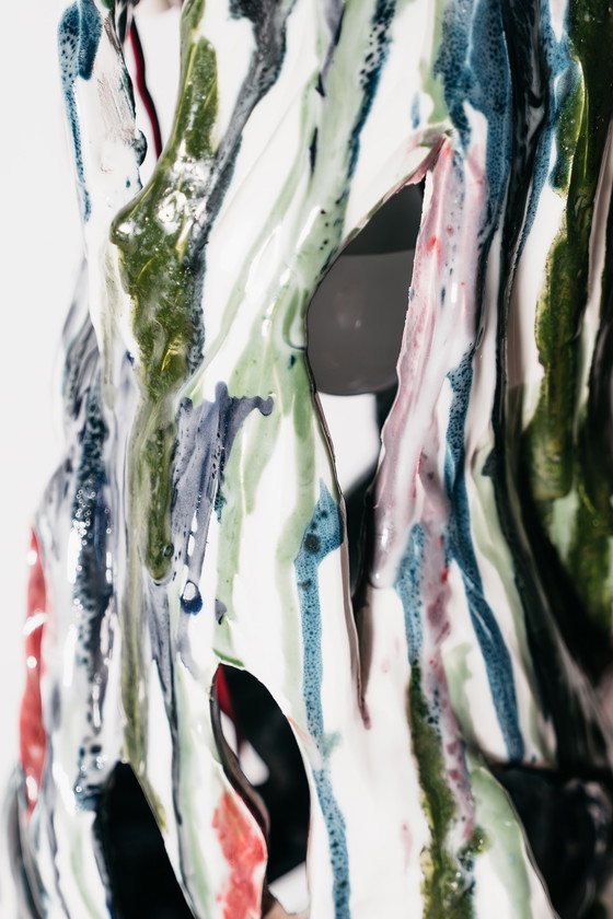 Image 1 of Ernesto Treccani Attr. Ceramic Table/Floor Lamp Modern Design