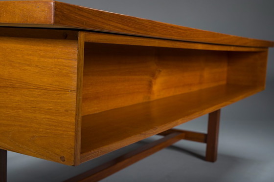 Image 1 of Schwedischer freistehender Architektenschreibtisch aus Teakholz, 1960er Jahre