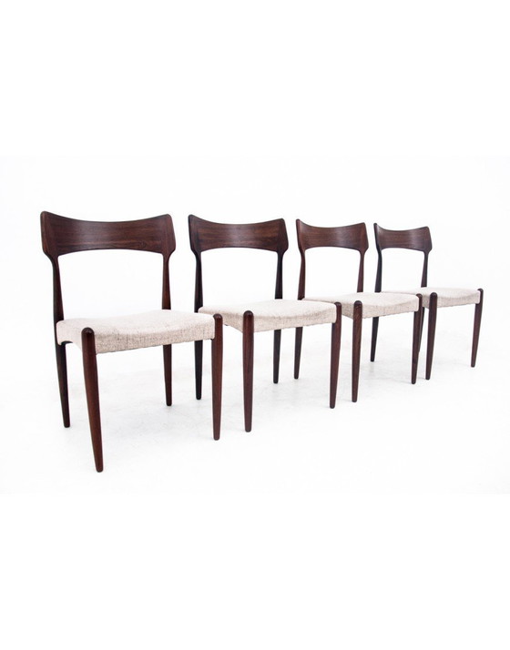 Image 1 of Vier Stühle aus Palisanderholz, entworfen von Bernhard Pedersen & Son, Dänemark, 1960er Jahre.