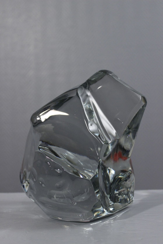 Image 1 of Large & Heavy Abstract Sculpture Vintage Polished Crystal Block 20th century