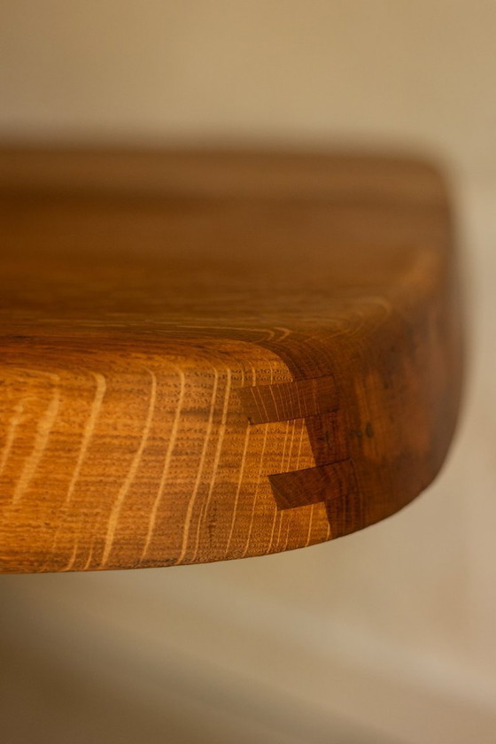 Image 1 of Pierre Chapo. Dining table model “T35D”, in light oak.