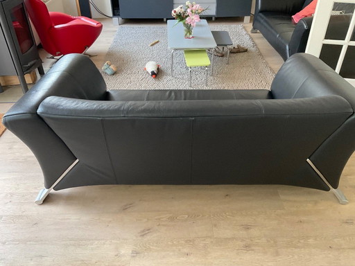 1x Rolf Benz 322 RB 2 1/2 asientos negro