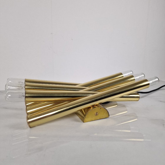 Image 1 of Italian Wall Lamp with Six Lights, in the Style of Gaetano Sciolari, circa 1970s