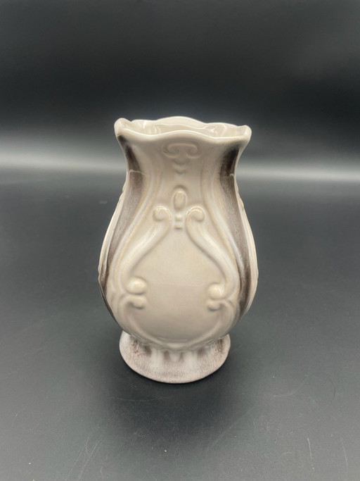 Bay Keramik 620-15 – Jarrón vintage con decoración en relieve – Alemania Occidental – Años 70
