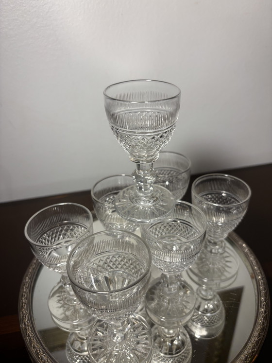 M. Trianon 7 Bicchieri Saint Louis – Bicchieri e caraffe, Crystal (photo 15 of 15)
