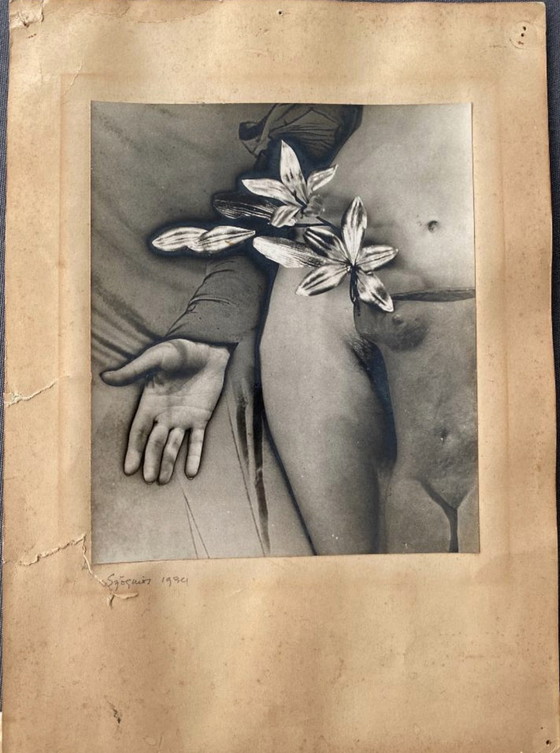 Image 1 of Avant Garde Photography Year 1934, Photography Xperiment Avant-Garde,  Composition.  Signed Original Photograph.