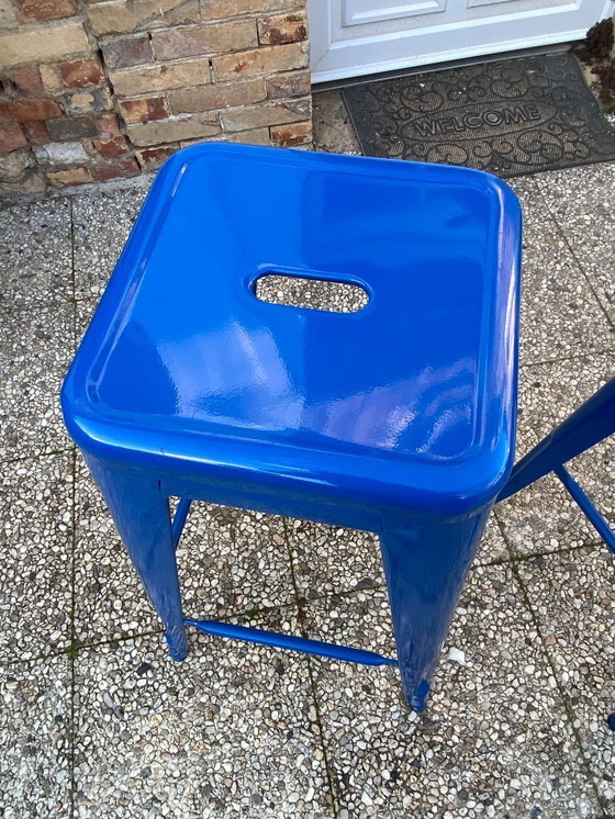 Image 1 of TOLINE H75 stapelbare industriële barkruk, blauw