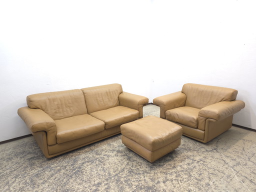 De Sede ds 68 Set Designer Armchair Leather Armchair Designer Sofa Leather Sofa desede Stool