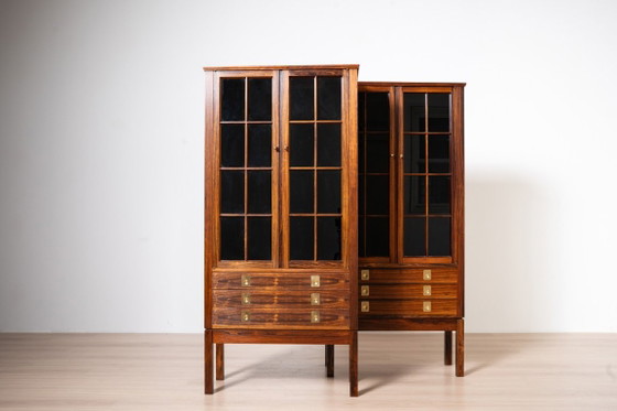 Pair of Vintage Display Cabinets by Bruksbo, Norway, 1960s, Wood, Beige (photo 8 of 19)