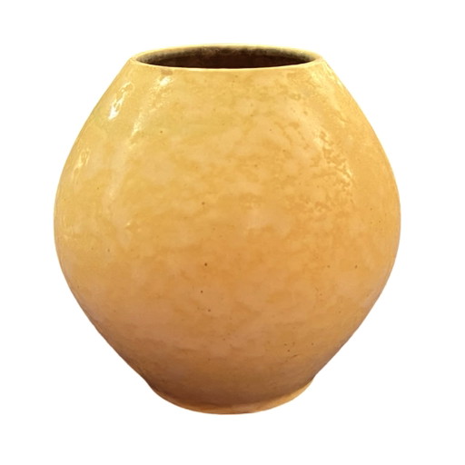 Gelbe Keramikvase von Gramann Keramik, Deutschland, 1970er Jahre