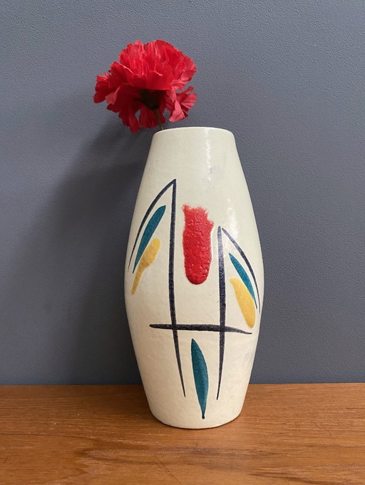 Colorful Scheurich Vase Model 243-22, 1960s
