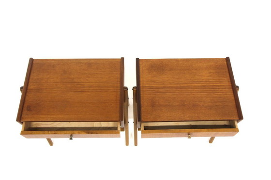 Image 1 of Set di 2 comodini scandinavi in ​​teak, Svezia, 1960