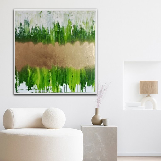 Natia Antadze Abstract Composition 90x90 cm