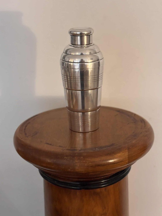 Image 1 of Shaker à cocktail Art déco : barware français plaqué argent des années 1920