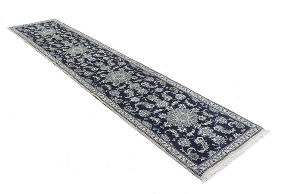 Image 1 of Original Handgeknüpfter Perserteppich Nain Kashmari 386 X 80 Cm Top Zustand