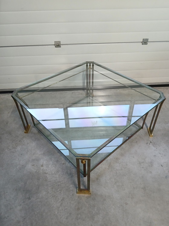Image 1 of Vintage glass coffee table