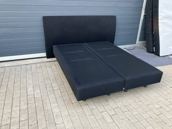 Image 1 of Auping Boxspring 160x200 nero con materassi Auping Cresto in ottime condizioni!