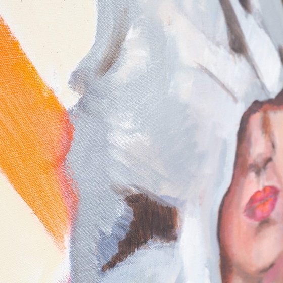 Image 1 of Besonders großes Kunstwerk Jacqueline Borg 1980er Jahre