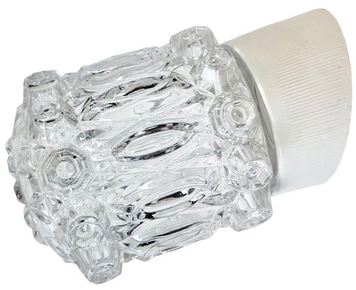 Vintage White Porcelain Wall Light, 1970s