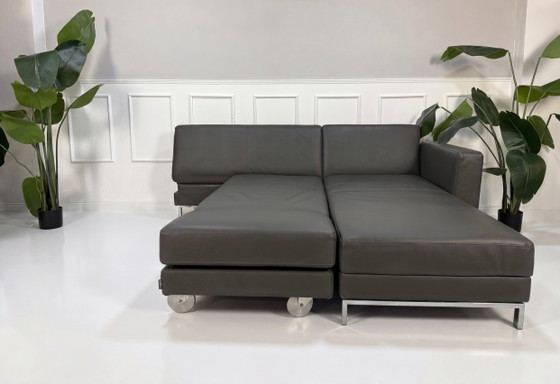 Image 1 of Brühl Fourtwo Sofa Leder Schlafsofa Four Two Grau