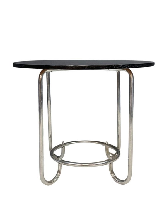 Image 1 of Tavolino rotondo Bauhaus di Robert Slezák, Cecoslovacchia, anni '30