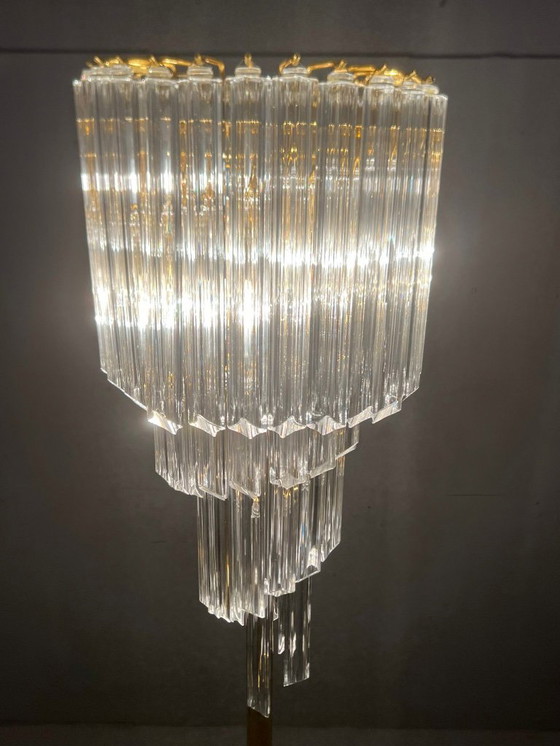 Image 1 of Large waterfall floor lamp/floor lamp by Novaresi, Murano glass, Italy, 1970s