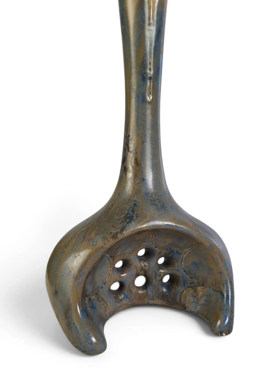 Art Nouveau vase in flamed glazed stoneware — Pierrefonds – Porcelain (photo 7 of 15)