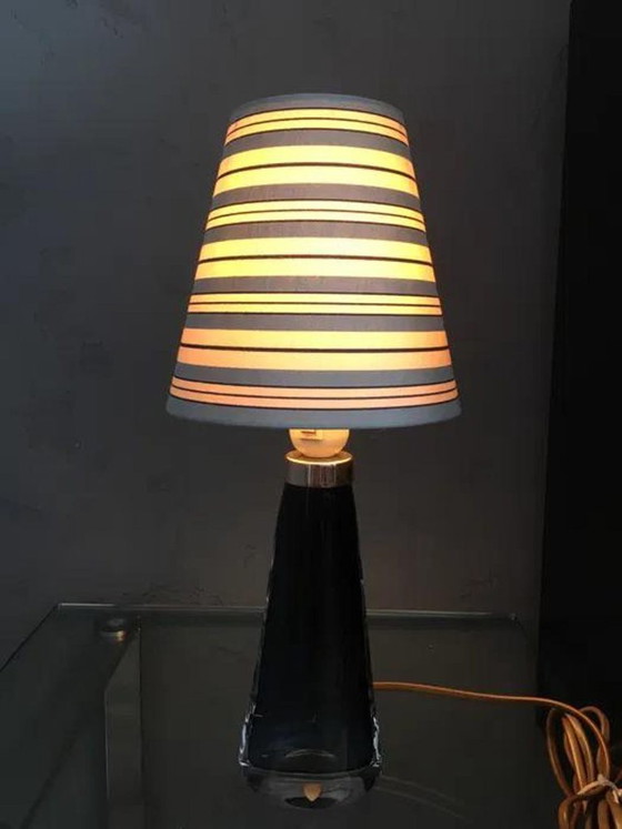 Carl Fagerlund for Orrefors RD 1566 glass table lamp, 1960s, Metal, Transparent (photo 2 of 6)