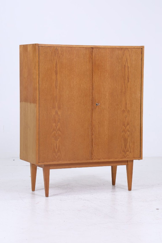 Image 1 of Hellerau linen cupboard 602/B from the 60s | Mid - Century closet storage cupboard vintage compartment cupboard 70s #06-36