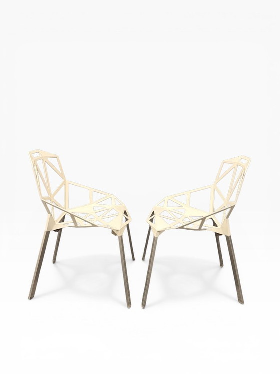 Image 1 of Set van twee Chair One Magis Off-White stoelen | Konstantin Grcic