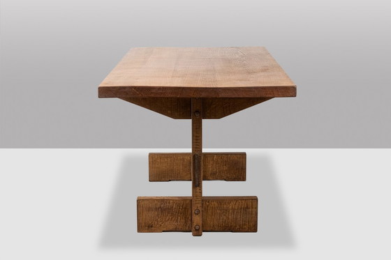 Image 1 of Officina Rivadossi. Tisch und 4 Stühle im Stil des Brutalismus. Italien, um 1970