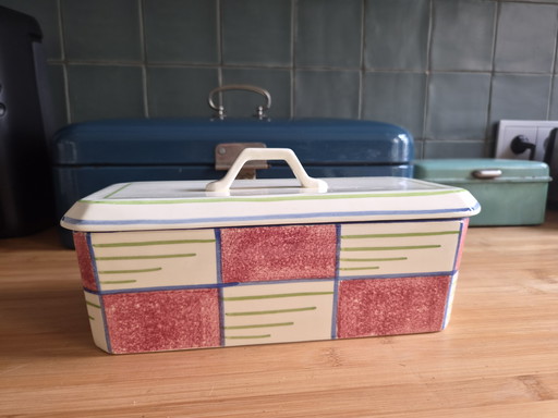 Zeldzame Art Deco Terrine SMF Schramberg – Decor 3710 – Bauhaus Stijl – ca. 1930