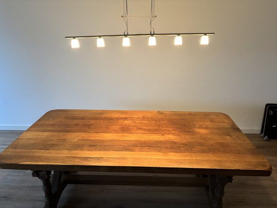 Image 1 of Antique solid oak monastery table table antique oak dining table