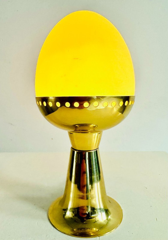 Model B-225/M Brass & Milk Glass Table Lamp by Hans-Agne Jakobsson for Markaryd AB, Sweden, 1960s (photo 7 of 9)