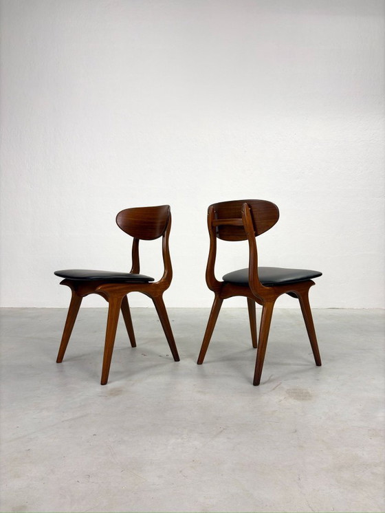 Image 1 of Set of dining room chairs 'Snavel' by Louis van Teeffelen