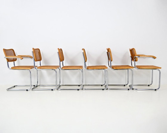 Sedie da pranzo modello B32 di Marcel Breuer, set da 6 – Rattan, Wood (photo 4 of 11)