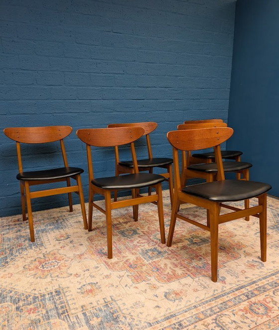 Image 1 of 6 sedie vintage di design danese, Farstrup Møbler, anni '60