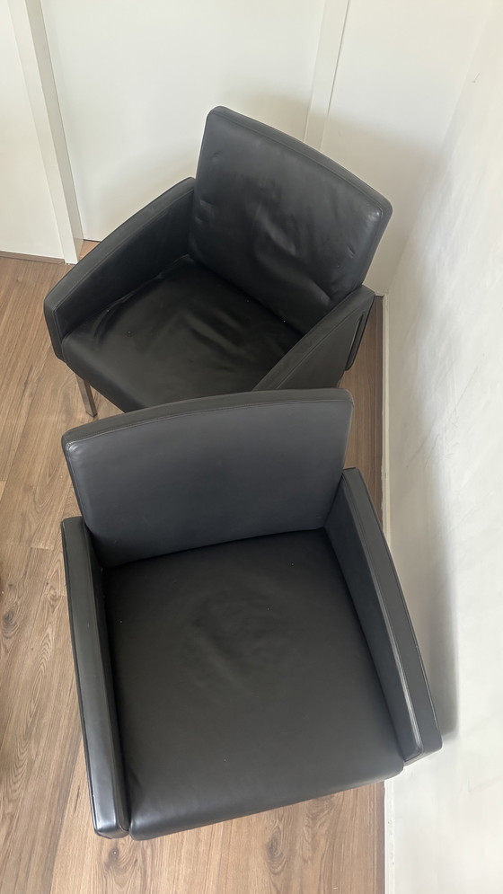 Image 1 of Poltrone da ufficio Dauphin in pelle vintage/retrò