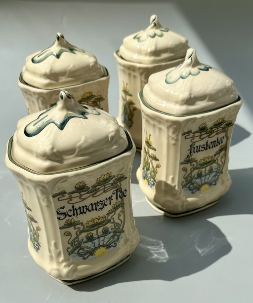 Heer - Tea container/box (4) - ceramic - hand-painted Germany - - 1960-1970