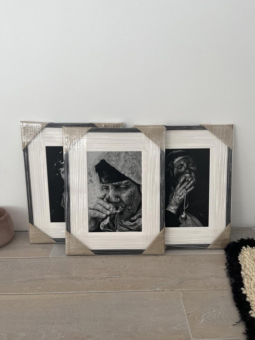 Vintage Portrait Berber Woman in Frame