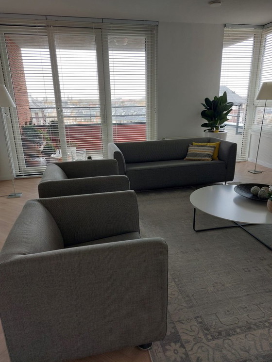 Image 1 of Gelderland 2.5 seater sofa and 2 armchairs, type 4800, Ploeg fabric