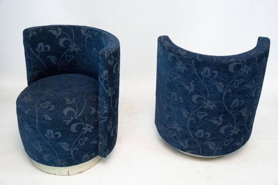 Image 1 of Pair of Art Deco-Style Occasional Armchairs, Italy, 1960s