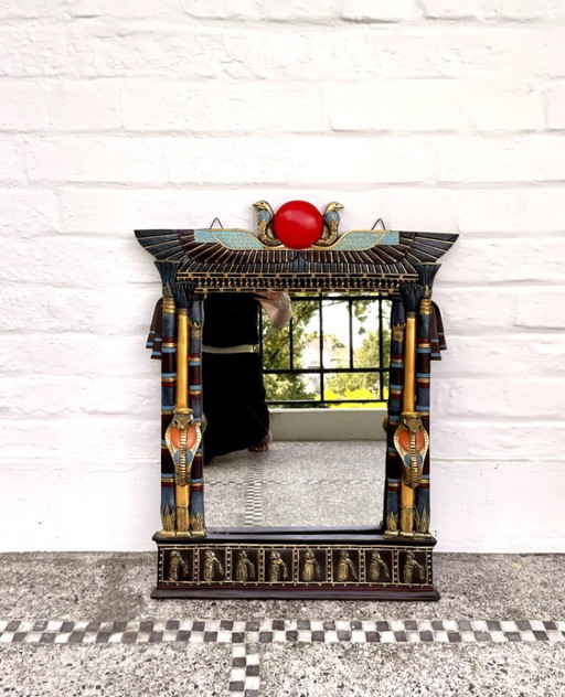 Miroir style égyptien en bois