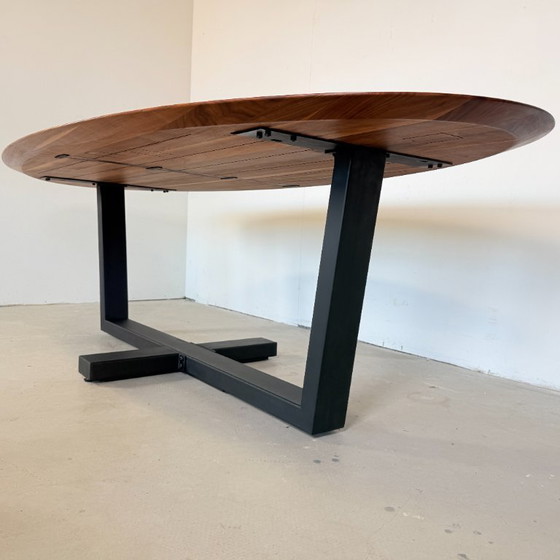 Oval Solid Walnut Dining Table 260x120 - Bert Plantagie – Metal, Wood (photo 3 of 11)