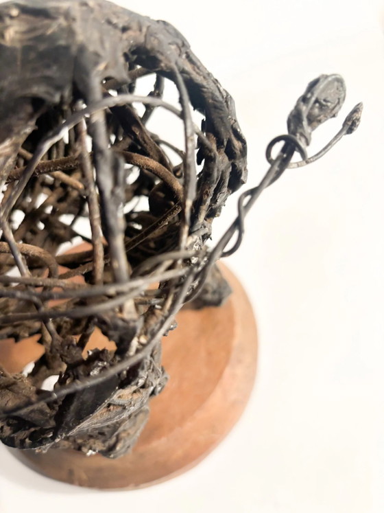 Sculpture de Chevalier en Fer Agenore Fabbri des années 1970 – Expressionisme (photo 12 of 13)