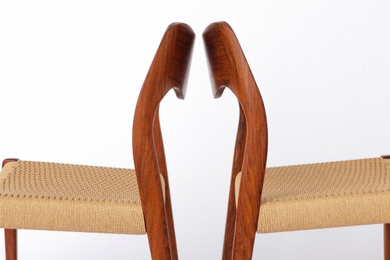 Image 1 of 4 di 6 sedie modello 71 di Niels Otto Møller, sedie da pranzo danesi di metà secolo, in palissandro, anni '60