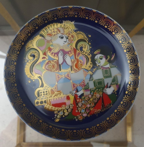 Image 1 of 4x Assiettes de collection Rosenthal Aladin Ligne studio Bjørn Wiinblad + livret